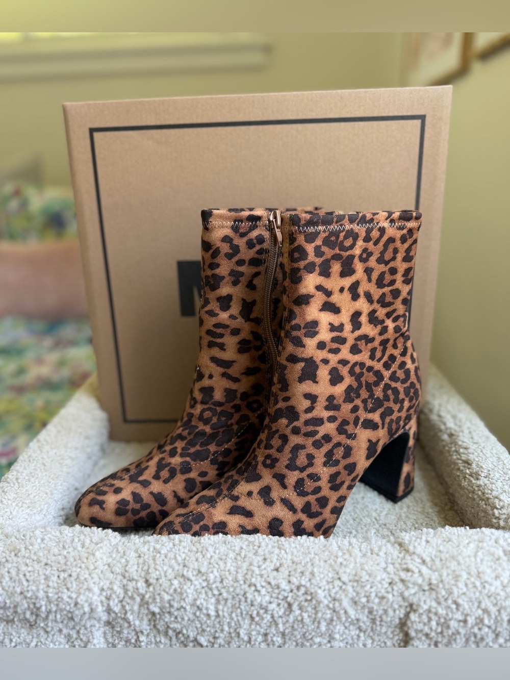 NEW IN BOX MIA Thiva Leopard Heeled Boots